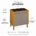 Ver imagem 4 de Balcão para Cooktop 2 Portas MDF Linha Demi Espresso Móveis