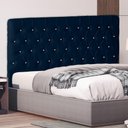 Ver imagem 2 de Cabeceira de Cama Box Queen 160cm Suede Botão Cristal Azul Marinho