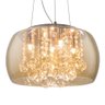 Lustre Pendente Cristais Legítimos K9 Sidney Cuba Âmbar 40cm St706 - 1