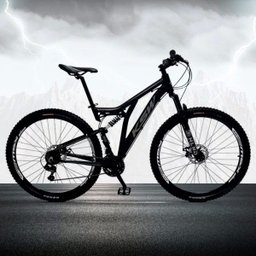 Bicicleta Aro 29 Quadro 19 Alumínio 21v Suspensão Freio a Disco Full Impact - KSW - Preto/Cinza - 2