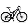 Bicicleta Aro 29 Quadro 19 Alumínio 21v Suspensão Freio a Disco Full Impact - KSW - Preto/Cinza - 1