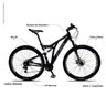 Bicicleta Aro 29 Quadro 19 Alumínio 21v Suspensão Freio a Disco Full Impact - KSW - Preto/Cinza - 5