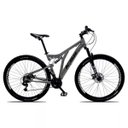 Ver imagem 1 de Bicicleta Aro 29 Quadro 19 Alumínio 21v Suspensão Freio a Disco Full Impact - KSW - Cinza/Preto