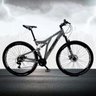 Bicicleta Aro 29 Quadro 19 Alumínio 21v Suspensão Freio a Disco Full Impact - KSW - Cinza/Preto - 2