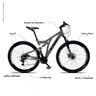 Bicicleta Aro 29 Quadro 19 Alumínio 21v Suspensão Freio a Disco Full Impact - KSW - Cinza/Preto - 5