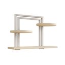 Ver imagem 2 de Nicho Industrial Bali para Organização e Decoração de Espaços Elegantes Ferro Branco Tampo Off White