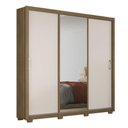 Ver imagem 3 de Cômoda Flora e Guarda Roupa Casal Residence Amêndola Off White com Pés - Demóbile