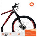 Ver imagem 6 de Bicicleta Aro 29 Quadro 19 Aço Suspensão Freio a Disco Mecânico 21 Marchas - Dropp - Preto/Vermelho