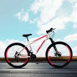 Bicicleta Aro 29 Quadro 19 Aço Suspensão Freio a Disco Mecânico 21 Marchas - Dropp - Branco/Vermelho - 2 Bicicleta Aro 29 Quadro 19 Aço Suspensão Freio a Disco Mecânico 21 Marchas - Dropp - Branco/Vermelho - 2