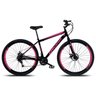 Bicicleta Aro 29 Quadro 19 Aço Freio a Disco Mecânico 21 Marchas - Dropp - Preto/Rosa - 5