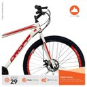 Ver imagem 6 de Bicicleta Aro 29 Quadro 19 Aço Freio a Disco Mecânico 21 Marchas - Dropp - Branco/Vermelho