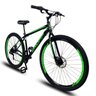 Bicicleta Aro 29 Quadro 19 Aço Freio a Disco Mecânico 21 Marchas - Dropp - Preto/Verde - 1