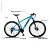 Bicicleta XLT Aro 29 Quadro 15 Alumínio Suspensão Freio Disco 21 Marchas - KSW - Azul/Preto - 5