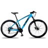 Bicicleta XLT Aro 29 Quadro 15 Alumínio Suspensão Freio Disco 21 Marchas - KSW - Azul/Preto - 1