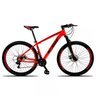 Bicicleta XLT Aro 29 Quadro 15 Alumínio Suspensão Freio Disco 21 Marchas - KSW - Vermelho/Preto - 1