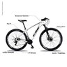 Bicicleta XLT Aro 29 Quadro 19 Alumínio Suspensão Freio Disco 21 Marchas - KSW - Branco/Preto - 5