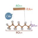 Ver imagem 2 de Pendente Lustre Molécula Cobre para 16 Lâmpadas 27x90cm St1298