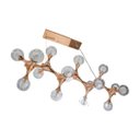 Ver imagem 4 de Pendente Lustre Molécula Cobre para 16 Lâmpadas 27x90cm St1298