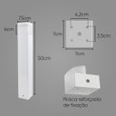 Ver imagem 2 de Kit 3x Poste luminária para jardim balizador 50cm E27 branco st222