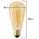 Ver imagem 3 de Pendente Tubo Cilindro Alumínio 10cm Cobre + Filamento Carbono ST64 220V St458