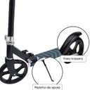 Ver imagem 4 de Patinete Juvenil Adolescente com 2 Rodas de 200mm Capacidade 100kg Preto Importway Bw118 Pt
