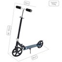 Ver imagem 2 de Patinete Juvenil Adolescente com 2 Rodas de 200mm Capacidade 100kg Preto Importway Bw118 Pt