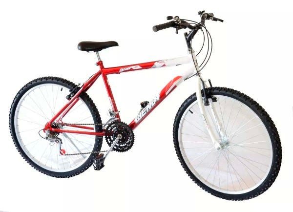 Bicicleta aro 26 wendy masc 18m mtb convencional cor vermelho - 1