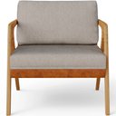 Ver imagem 6 de Kit 02 Poltronas Decorativas Para Sala Estar Pietra L02 Couríssimo Camel Linho Bege - Lyam Decor