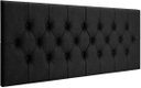 Ver imagem 1 de Cabeceira Painel Estofada Dubai Deluxe Casal Preto 1,40m - Pc Móveis