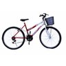 Bicicleta aro 26 wendy fem mtb 18m convencional cor vermelho - 1