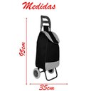 Ver imagem 2 de Carrinho de Compras Preto Leve Tudo Feira Mercado Praia