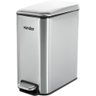 Lixeira Retangular 5 Litros Inox Cinza Vonder - 4