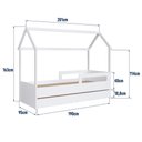 Ver imagem 4 de Cama Infantil Montessoriana com Cama Auxiliar e Colchão 188x78cm Branco - Completa Móveis