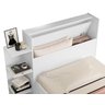 Bicama de Solteiro Isa Branca de Mdf com Gavetas Nichos e Baú + 2 Colchão D20 - 5