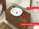 Ver imagem 3 de Gabinete Banheiro Ripado Moderno Com Cuba Top de linha