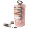 Organizador de Temperos Porta Condimentos 8 Peças Giratório - Rosa Claro - 7