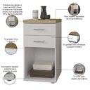 Ver imagem 3 de Gaveteiro para Escritório Home Office 2 Gavetas Orly A02 Olmo Branco - Lyam Decor