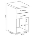 Ver imagem 4 de Gaveteiro para Escritório Home Office 2 Gavetas Orly A02 Olmo Branco - Lyam Decor