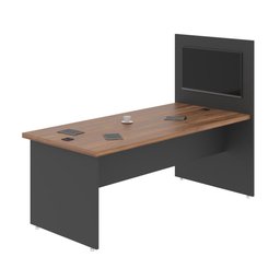 Mesa com Painel Clat Noce Preto - 1