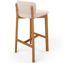 Ver imagem 2 de Kit 05 Banquetas Alta para Cozinha Sala de Jantar Bar Dara L02 Suede Bege - Lyam Decor
