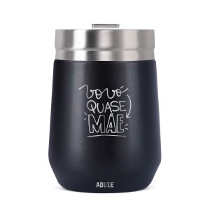 Copo Térmico Aduze Cuia Prime Vovó Quase Mãe 300ml - Preto