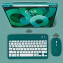 Ver imagem 2 de Teclado sem Fio Bluetooth Recarregável com Mouse Verde Escuro