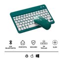 Ver imagem 7 de Teclado sem Fio Bluetooth Recarregável com Mouse Verde Escuro