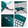 Teclado sem Fio Bluetooth Recarregável com Mouse Verde Escuro - 5
