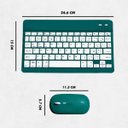 Ver imagem 6 de Teclado sem Fio Bluetooth Recarregável com Mouse Verde Escuro
