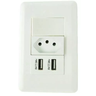 Tomada Carregador USB Duo Interruptor - 2
