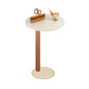 Ver imagem 1 de Mesa de Apoio Monopé para Sofá Redonda Off White 35x70 Cm