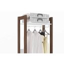 Ver imagem 4 de Closet de Casal AZ1011 Armário Alto c/ 1 Prateleira e 2 Gavetas Amêndoa/Branco - Tecno Mobili