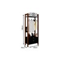 Ver imagem 2 de Closet de Casal AZ1011 Armário Alto c/ 1 Prateleira e 2 Gavetas Amêndoa/Branco - Tecno Mobili