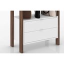 Ver imagem 3 de Closet de Casal AZ1011 Armário Alto c/ 1 Prateleira e 2 Gavetas Amêndoa/Branco - Tecno Mobili
